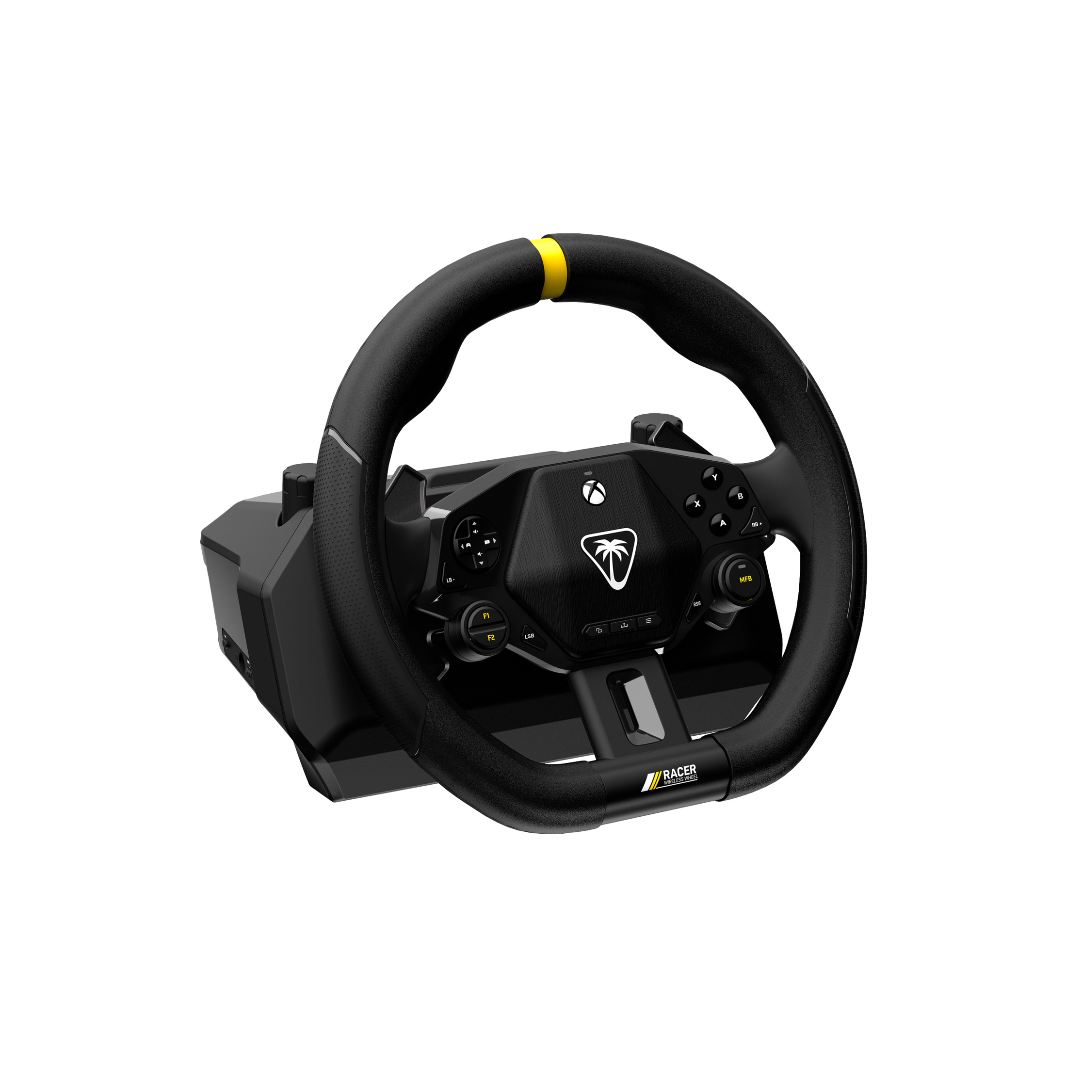 Système de volant de course sans fil Turtle Beach Racer (Noir) - Sous licence officielle pour Xbox Series X|S, Xbox One et Windows - Design complet, connexion sans fil fiable, jusqu'à 30 h d'autonomie