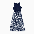 thumbnail image 2 of PatPat Family Matching Cotton Tee Flora Print Splicing Shirt or Tank Dress, 2 of 4