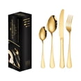thumbnail image 2 of Tyidzon 24 Piece Stainless Steel Dinnerware Sets Spoons and Forks Set Kitchen Utensils Set Dishwasher Safe Utensil Sets for Home Restaurant, 2 of 6
