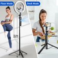 thumbnail image 4 of 70.9" Auto Face Tracking Tripod 360&Acirc;&deg; Rotation with 10" Ring Light, Phone Tripod & Selfie Stick with Remote for Cell Phone 4"-7", Motion Sensor Ph, 4 of 6
