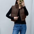 thumbnail image 4 of ORUYROP Veste Courte à Col Montant avec Fermeture Éclair pour Femmes, 4 of 7