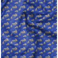 thumbnail image 1 of Soimoi Blue Poly Georgette Fabric Bear Animal Decor Fabric Printed Yard 52 Inch Wide, 1 of 5