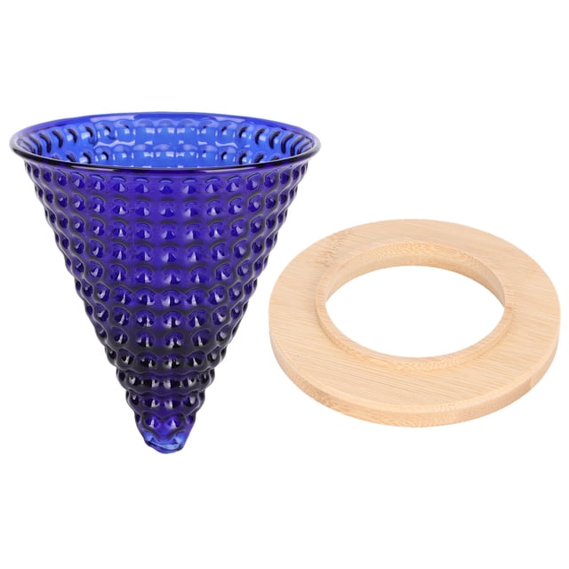 Coffee Pot Filter reusable glass Coffee Dripper Funnel Kettle Brewer AccessoriesBlue