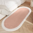 thumbnail image 4 of ABPWLY Soft Shaggy imitation Wool Rug for Bedroom, 40x80cm Oval Plush Carpet with Non-Slip Back, Water Absorbent Washable Mat, Multiple Colors, 4 of 5