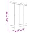 thumbnail image 4 of vidaXL 4-Panel Room Divider Brown 160x200 cm Fabric, 4 of 5