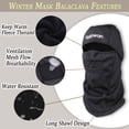 thumbnail image 3 of Adowan Balaclava Ski Mask- Fleece Thermal Breathable Winter Gear Neck Warmer Windproof Cold Weather Face Mask, Black, 3 of 6