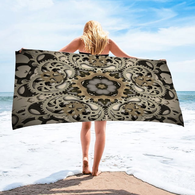 TIMIFIS Lightweight Thin Beach Towels Oversized 60x30 In Large Microfiber Sand Free Towels for Adult Quickly Dry Travel Camping Beach Accessories Vacation Essential