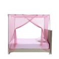 thumbnail image 2 of Fiudx Moustiquaire de Lit / Auvent à Ouverture Latérale Rose / Maille en Polyester 200x180x165 cm / Protection Intérieure Extérieure pour Lits Simple, 2 of 6