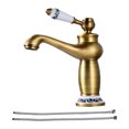 thumbnail image 1 of Baohd Copper Ceramic Basin Electroplated Modern Unfading Anti-rust Threaded Smooth Kitchen Toilet Sink Hardware Type 1 Bronze, 1 of 6