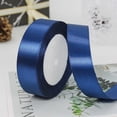 thumbnail image 1 of ZZkhGO 5cm Wide Decorative Ribbon, Polyester Solid Color Ribbon Roll for Gift Wrapping Baking Wedding, 22m Satin Like Ribbon for Party Crafts DIY, Dark Blue, 1 of 3
