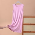 thumbnail image 1 of Elvqul Chemises de Nuit Unies pour Femmes Grande Taille Robe en Coton pour Dames Boutonnée Sans Manches Pyjamas pour Femmes Rose, 1 of 4