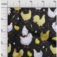 thumbnail image 2 of oneOone Tissu Georgette Viscose Noir Tissu pour Robe de Poule Tissu Imprimé au Mètre 42 Pouces de Large-H3, 2 of 5