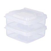 CNKOO 4 Pack-Bacon Keeper  Deli Meat Saver Cheese Cold Cuts Plastic Food Storage Containers with lids for Refrigerators Lunch Box Christmas Cookie Holder Meal Prep Container