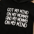 thumbnail image 2 of Honganda Boys Fashion 2-piece Outfit Set Letter Print Hoodie+Ripped Jeans Set, 2 of 9