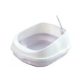 thumbnail image 2 of lionlar Pet Cat Litter Box Semi-enclosed Detachable Portable Toilet Sandbox Gray, 2 of 9