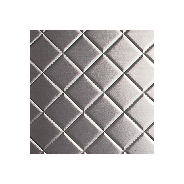 Fasade 12" x 12" Wall Panel Sample, Brushed Nickel, Easy Installation, Flexible
