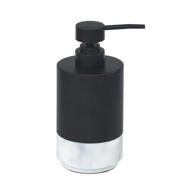 hometrends Black Soap Dispenser with Faux Marble Trim