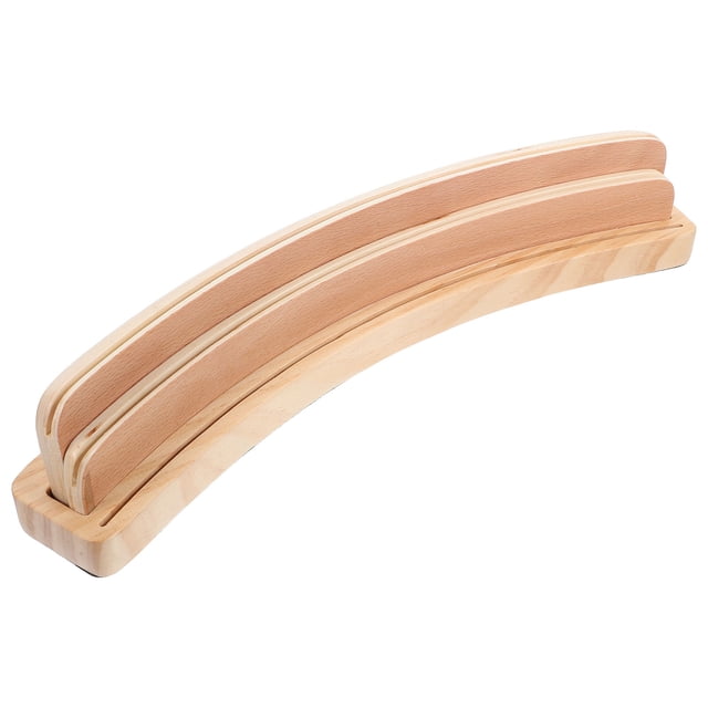 SHISUYAN Curved Wooden Playing Card Holder Tabletop Game Card Stand Display Rack Poker Card Organizer