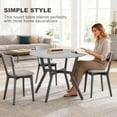 thumbnail image 4 of HOMCOM Dining Table Round Kitchen Table w/ Steel Frame, Grey, 4 of 10