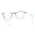 thumbnail image 2 of Lunettes Hipster à Demi-Cerclage Classiques à Monture Transparente Dorée, 2 of 4