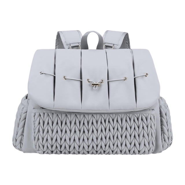 Lipstore Diaper Bag Backpack Large Capacity Multifunction Waterproof Nappy Tote Bag Mommy gray