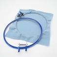 thumbnail image 3 of 22cm Embroidery Hoop Circle Cross Stitch Plastic Sp Tension Adults Beginners blue, 3 of 8