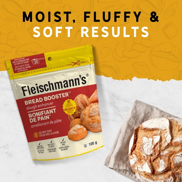 bread booster box Fleischmann's Bread Booster Dough Enhancer + Specially Designed To  Complement Any Yeast-Based Recipe + Add Fleischmann's Bread Booster To  Improve Dough + Proofs And Rises Higher + Stays Fresh Longer