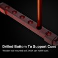 thumbnail image 2 of VGEBY Pool Cue Wall Rack， Wooden Pool Cue Rack, For Clubs For Pool Bars, 2 of 8