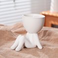 thumbnail image 3 of YAOMOBB Indoor Plant Decoration Pot Creative Craft Desktop Vase Container Small Figure Potted Plant Pot Mini Human Shaped Ceramic Flower Pot, 3 of 7