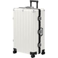 thumbnail image 1 of Valise Enregistrée Cadre en Aluminium avec Roues PC ABS Coque Rigide Sans Fermeture Éclair avec Serrure TSA 28 Pouces Blanc, 1 of 9