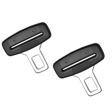 Jinswick Pinces de Boucle de Ceinture de Sécurité Auto Faciles à Installer, 2 Pcs Organisateurs de Véhicule Noirs, Porte-Ceintures Réglables, Propreté Intérieure, Sans Traces