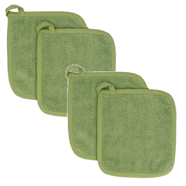Oleegame 2 Pcs 2 Pcs Porte-Marmites de Poche en Coton Résistant à la Chaleur Multiusage Coussinets Chauds Lavables à la Machine Mitaines de Four en Tissu Porte-Marmites pour la Cuisson et la Pâtisserie Quotidiennes
