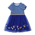 thumbnail image 1 of Qudderr Robe Princesse en Tulle Arc-en-Ciel pour Tout-Petits Enfants 2-8 Ans Robe Imprimée pour Filles Robe d'Été en Maille pour Bébés Filles Jupe, 1 of 9