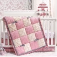 thumbnail image 1 of The Peanutshell Bella Collection Crib Bedding Set for Baby Girls, 3 Piece Nursery Bed Set, Pink & Gold, 1 of 5