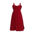 thumbnail image 1 of Robe Assortie Mère Fille Famille Femmes Filles Robe de Couleur Unie, 1 of 8