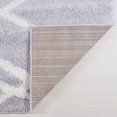 thumbnail image 3 of Ladole Rugs Shaggy Tangier Turkish Smooth Soft Made by Machine Indoor Big Runner Rug in Light Gray White 2'7" x 9'10", 3 of 3