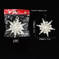 thumbnail image 1 of Pendentif Flocon de Neige Blanc en Plastique, 1 of 5