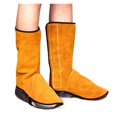 thumbnail image 1 of Leather Anti-scalding Work Safety Boot Welder Foot Welding Protection Wear-resistant Welding Foot Guard Shoes Covers ,Easy to Wear, 1 of 3