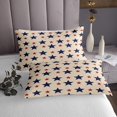 thumbnail image 4 of YST Cartoon Stars Sheet Set Queen Size 4Pcs,Red Blue Stars Fitted Sheet For Adult Teens,Colorful Galaxy Stars Bed Sheets,Starry Sky Pattern Flat Sheet Lightweight,Comfy Breathable 4Pcs, 4 of 5