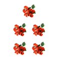 thumbnail image 2 of Decodeary Realistic Appearance Flower Decoration For Low Maintenance Garden Easy To Clean Cloth Decorations Fake Plants Flowers JH1241 Red 5Set, 2 of 6