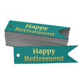 thumbnail image 1 of Inkdotpot Pack Of 100 Happy Retirement Favor Paper Tags Craft Real Gold Foil Hang Tags, 1 of 1