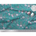 thumbnail image 2 of Soimoi Rayon Fabric Leaves & Azalea Floral Decor Fabric Printed Yard 42 Inch Wide, 2 of 3