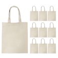 thumbnail image 1 of 10 Pack Canvas Bags Tote Bags Large Capacity Solid Color Foldable Reusable Lightweight Shopping Bags Cloth Bags Tote Bags, 1 of 8
