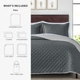 thumbnail image 3 of Mainstays All in One Lightweight Quilt Set and Sheet Set -7 Piece, Full, Grey, 3 of 14