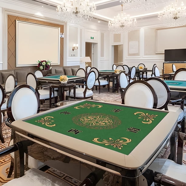 Jeu de mahjong, Tapis de table de Mahjong en polyester, tapis de jeu de société for