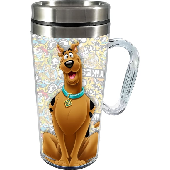 Spoontiques - Scooby Doo - Tasses de Voyage Isolées - Tasse à Boisson en Acrylique et Acier Inoxydable