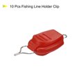 thumbnail image 3 of Unique Bargains Baitcasting Reel Fishing Line Holder Clip Stopper Keeper, Red 10 Pack, 3 of 4