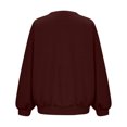 thumbnail image 4 of Pisexur Chandail en Molleton Femme Décontracté Ample Automne Chandails en Molleton pour Femmes Couleur Unie Col Rond Chandail en Molleton Manches Longues Chemises pour Femmes Mode Chandail en Molleton Texturé Uni Chandail Tops, 4 of 8