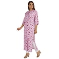 thumbnail image 3 of Moomaya Kurti Ethnique Indienne Imprimée pour Femmes, Col Mandarin, Longue Kurta Droite avec Poches, 3 of 8