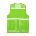thumbnail image 4 of RUNQHUI Men Women Zipper High Visibility Reflective Safety Vest Construction Work Mesh Fabric Work Clothes Light Green 165, 4 of 7